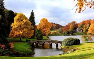 Осенний пейзаж, мост