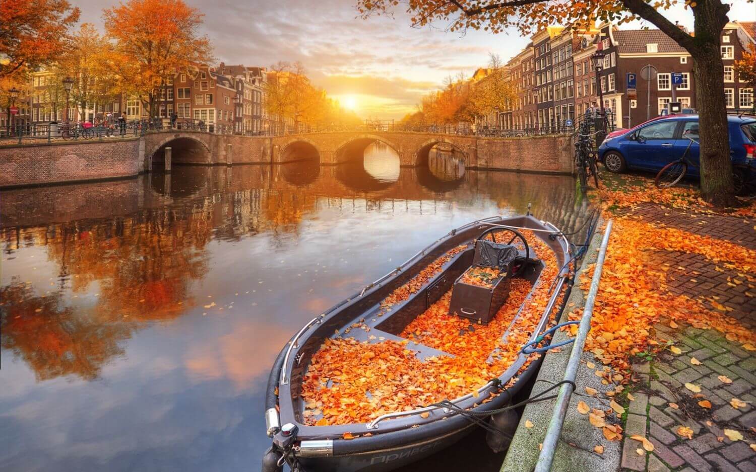 Осень в городе Амстердам