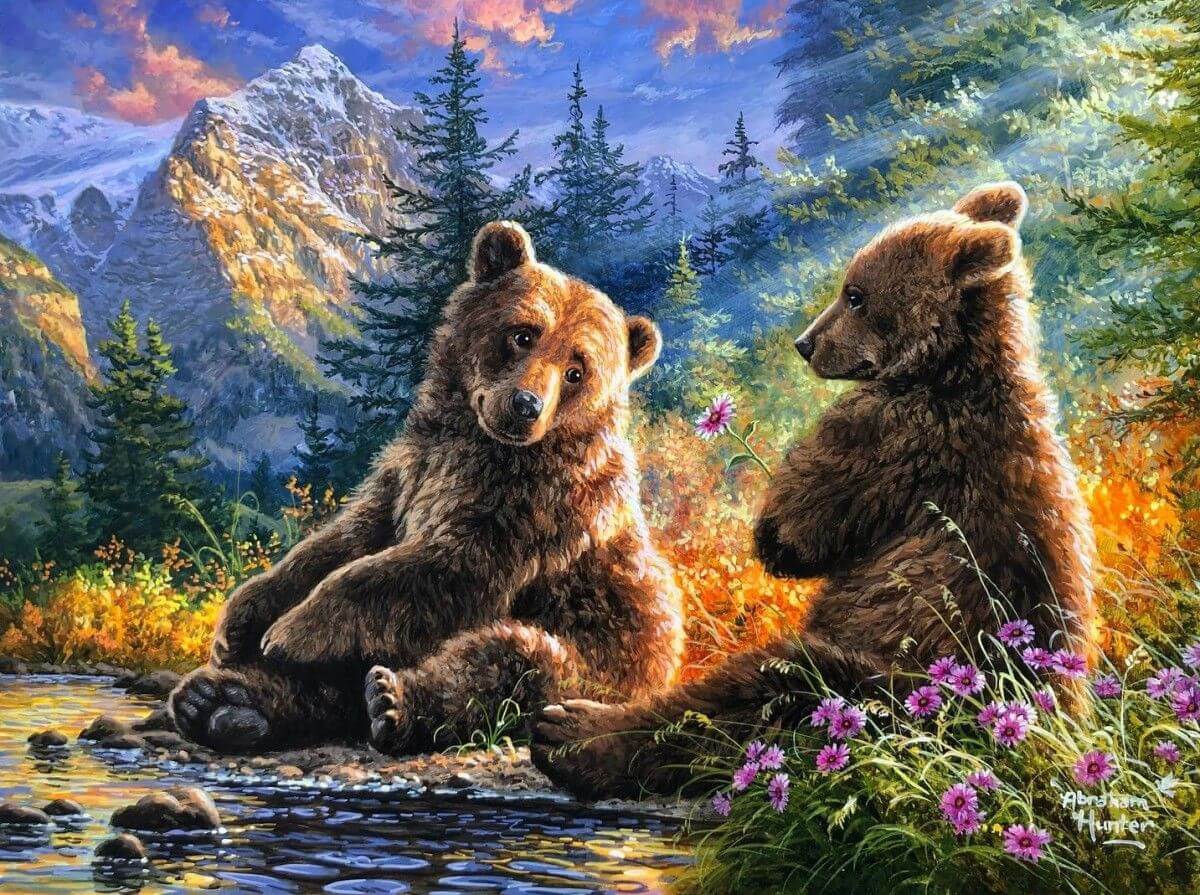 Картина 4 медведя в лесу