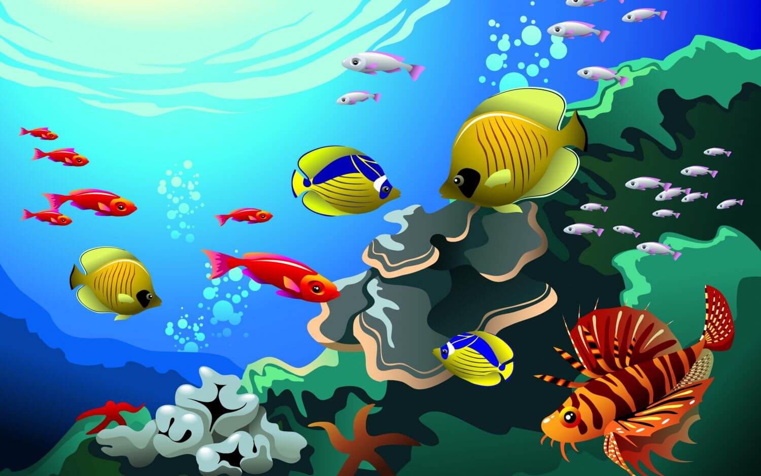 Подводный мир картинки нарисованные