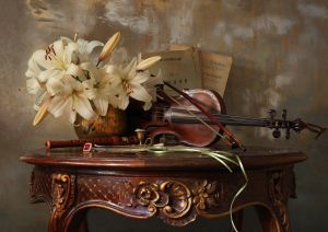 Скрипка и лилии