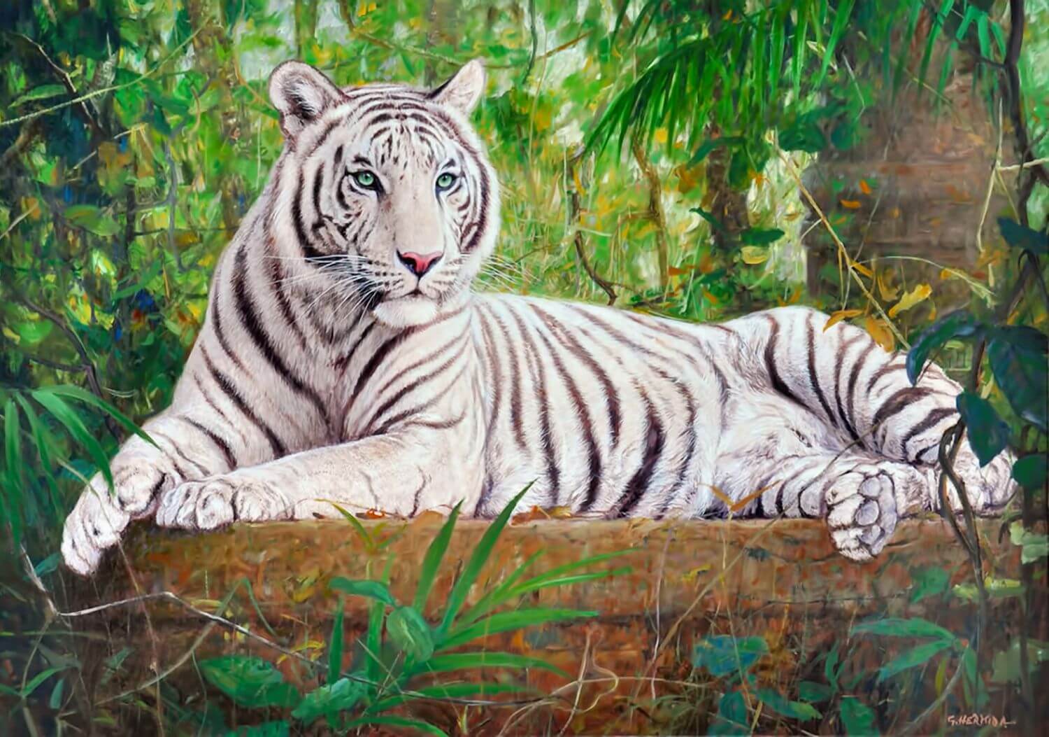 Картина белого тигра