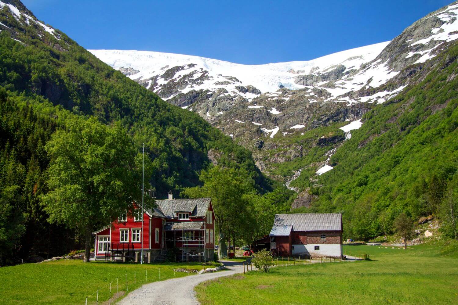 Норвегия деревни в горах