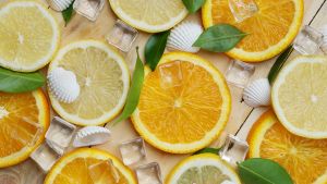 Цитрусы и лед