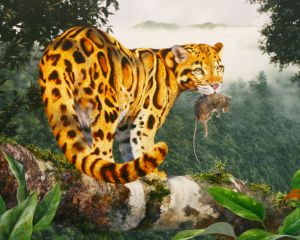 Леопард с добычей