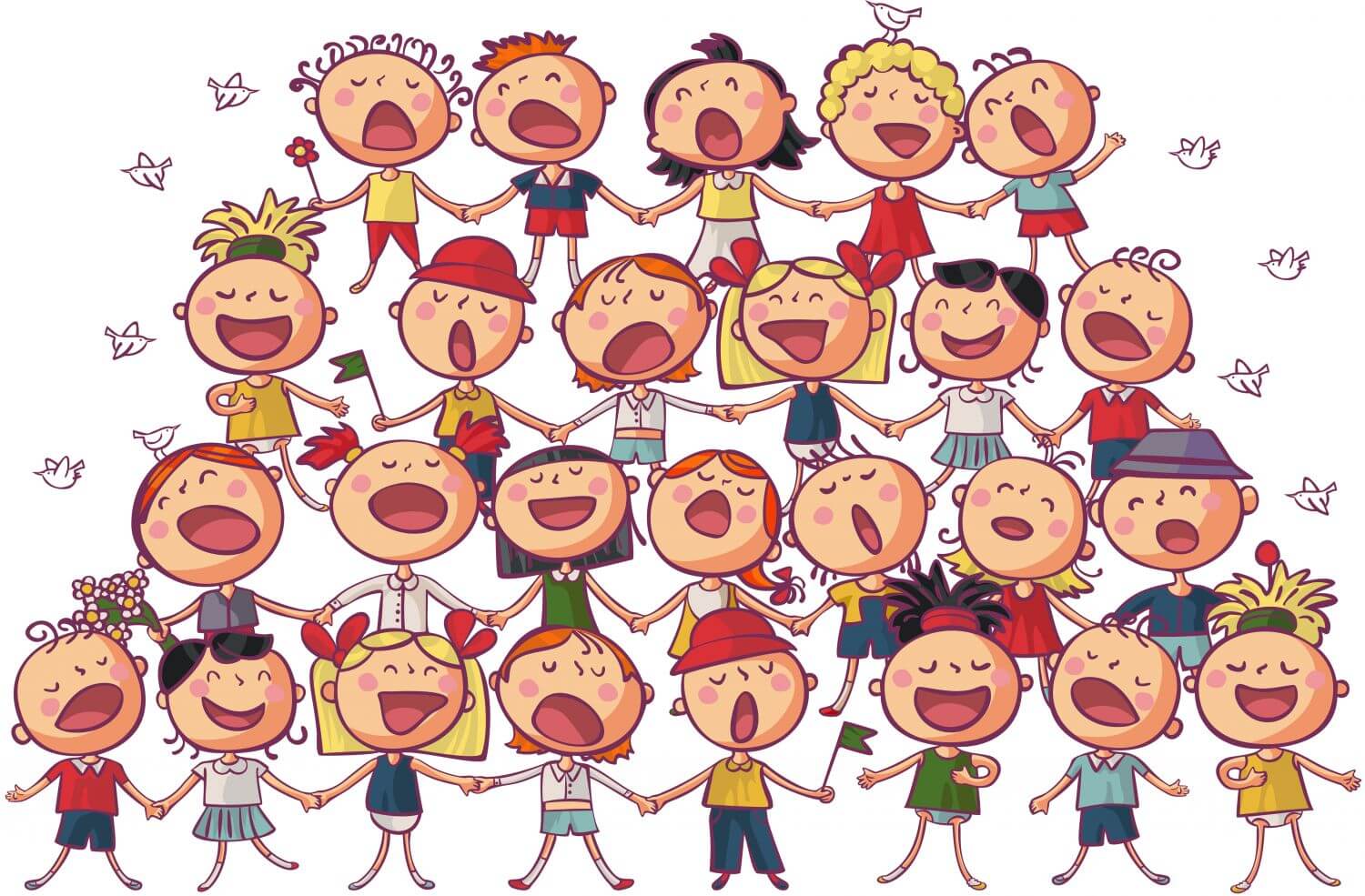 Пазл хор ребят - разгадать онлайн из раздела Для детей бесплатно
