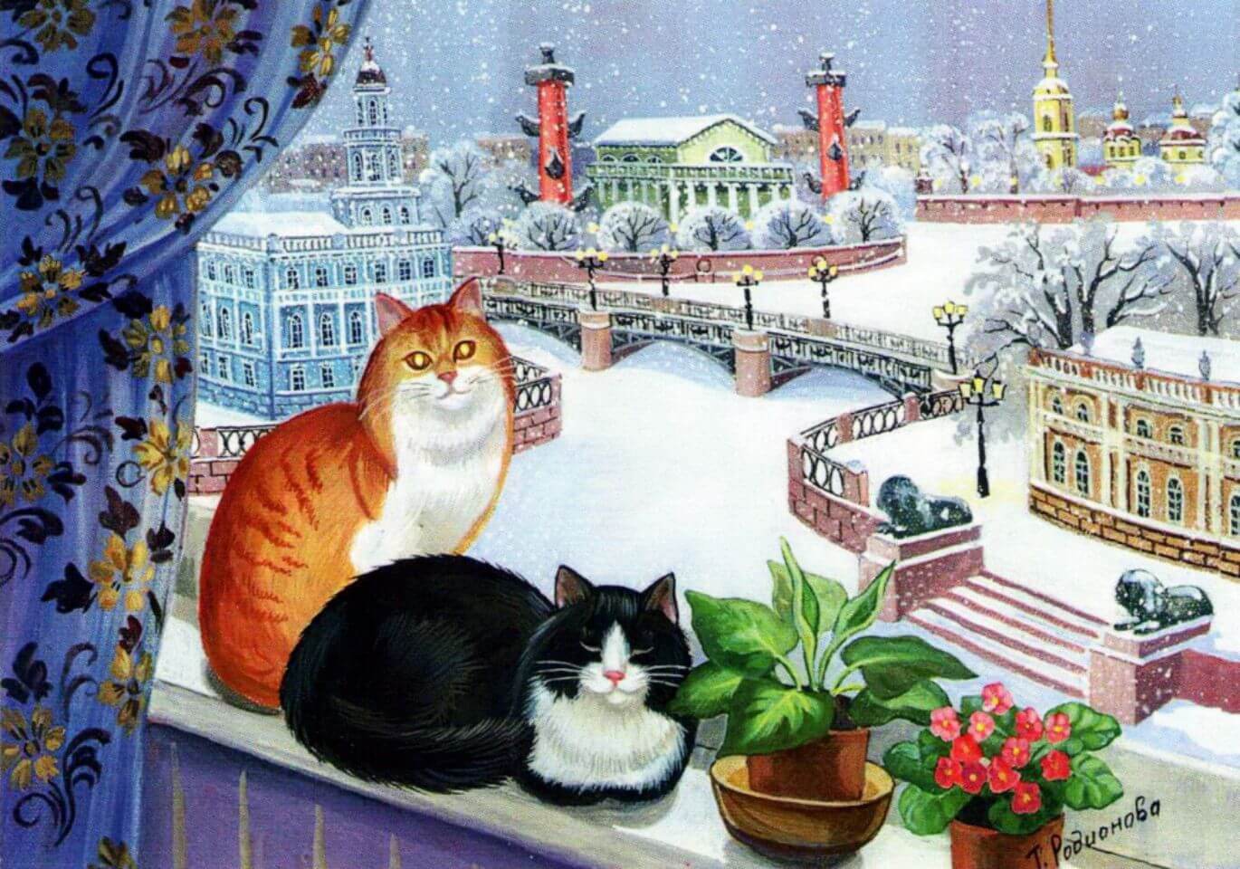 Петербургские коты от художницы Татьяны Родионовой