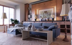 Зал с лампами