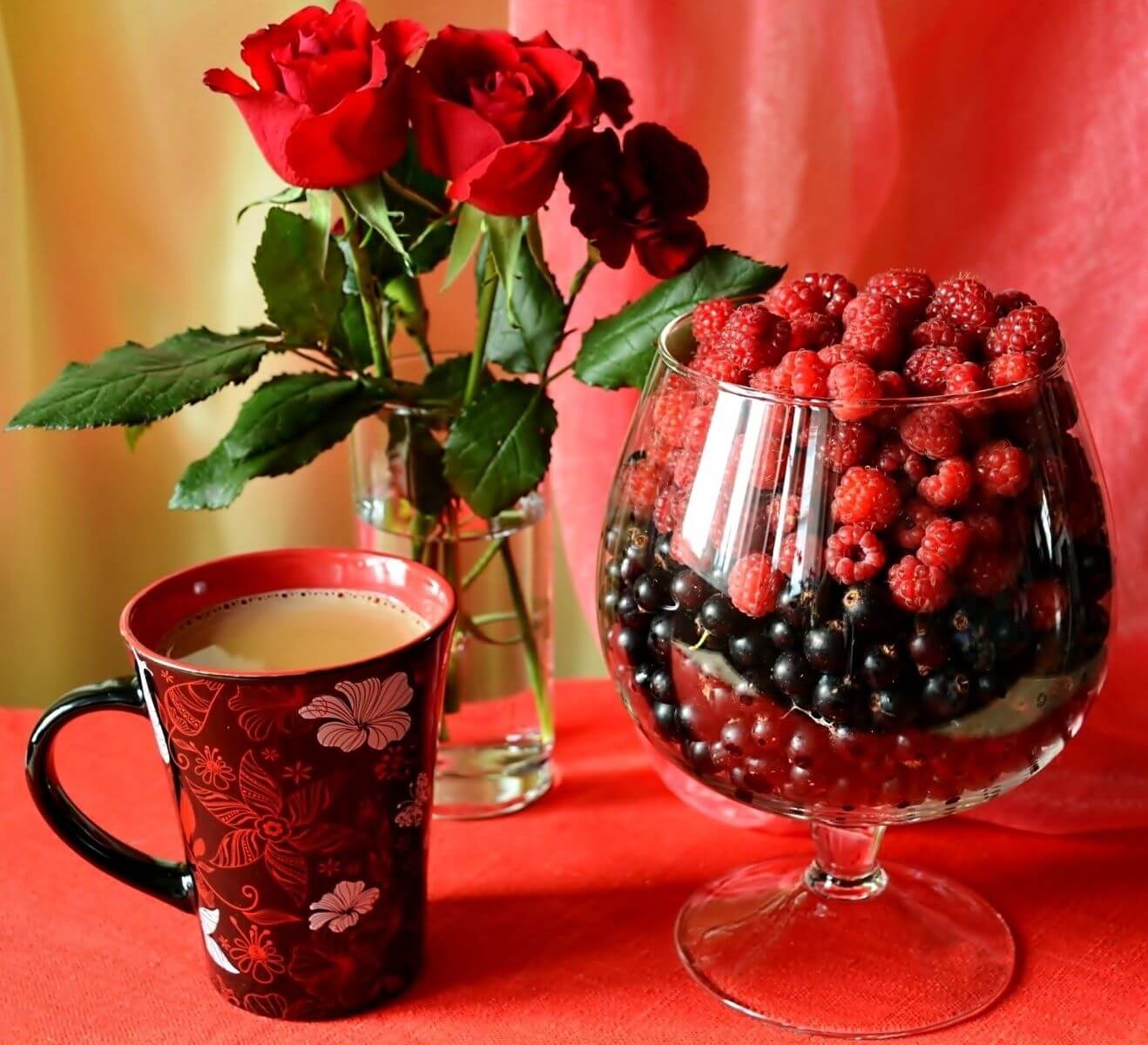 Пожелания с добрым утром с ягодами