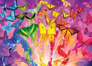 Бабочки из красок