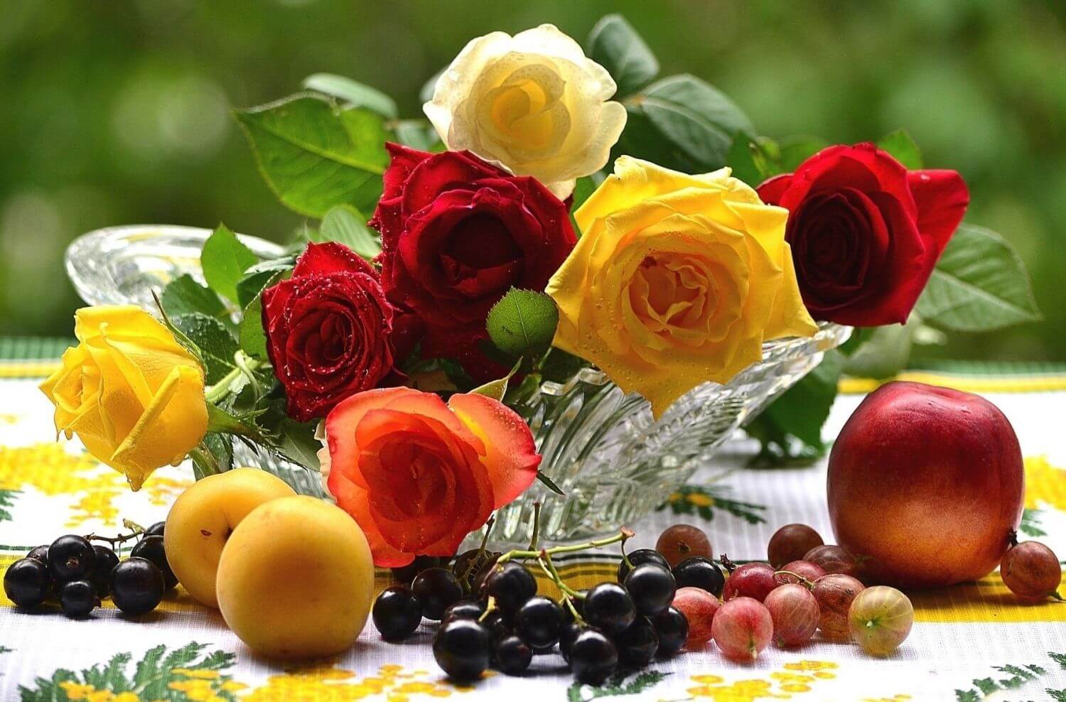 Хорошего дня фрукты и цветы