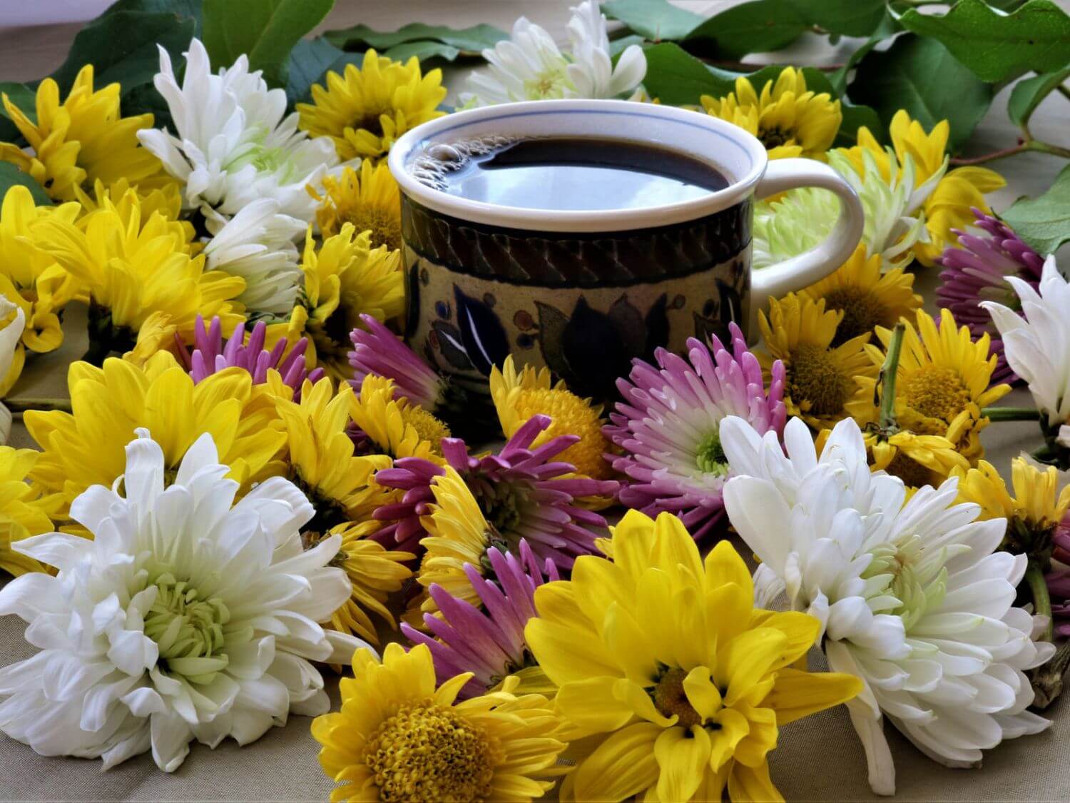 Кофе в цветах