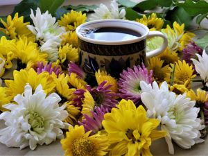 Кофе в цветах