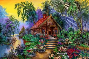 Дом среди цветов