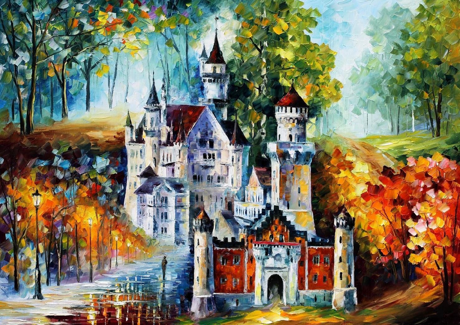 Леонид Афремов картины замок