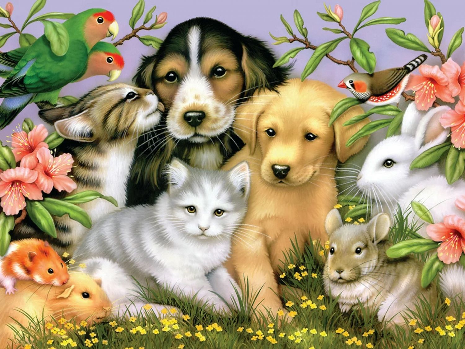 Детям открытки животных