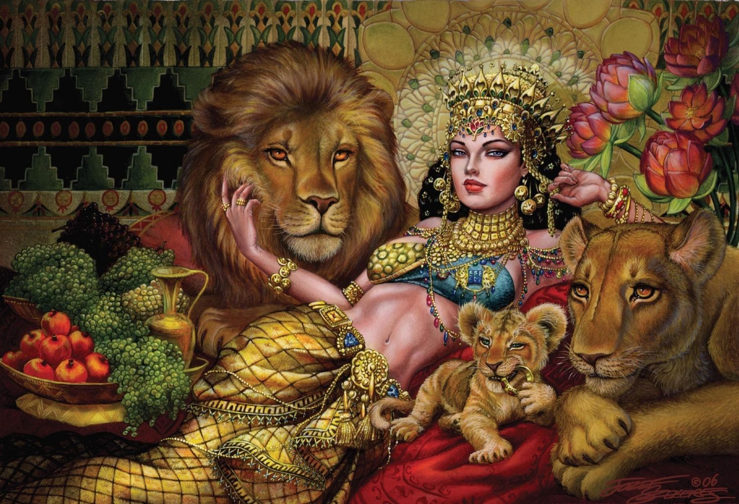 Клеопатра с львами