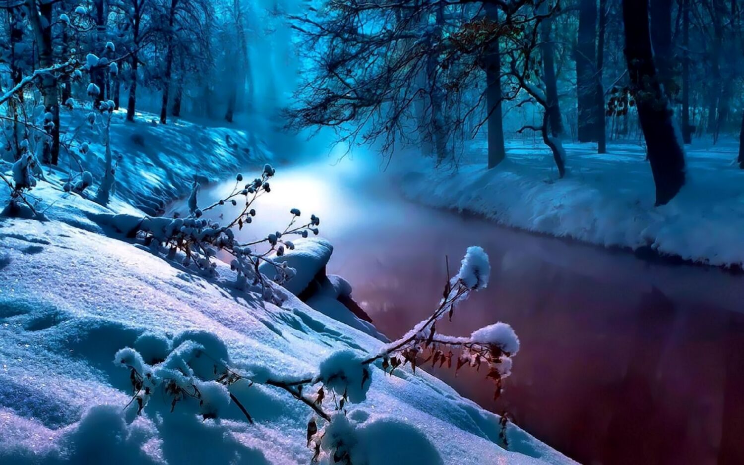 Снежный сказочный лес - 86 фото