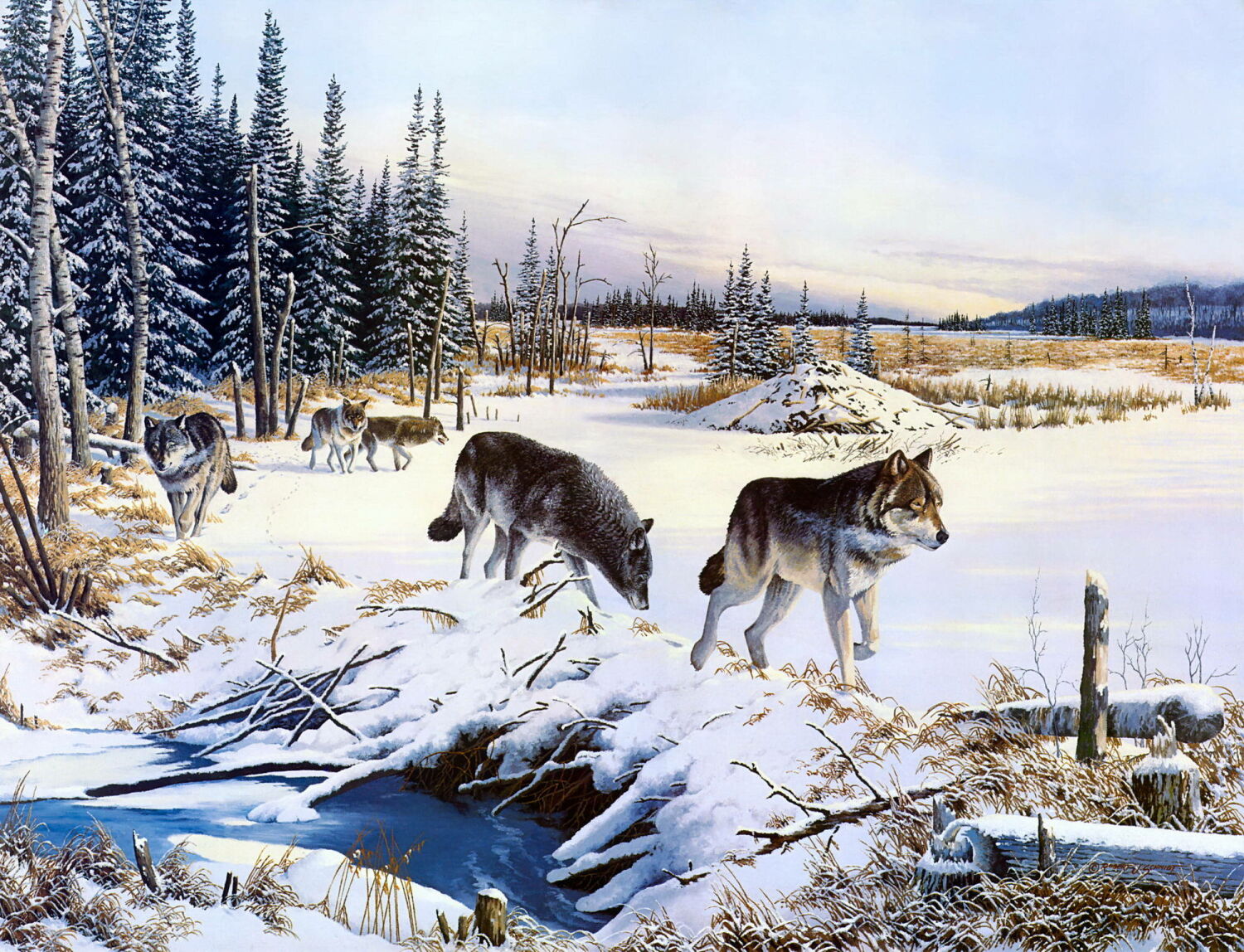 Картина Данчурова волки