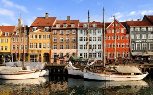 Дома и лодки Копенгаген