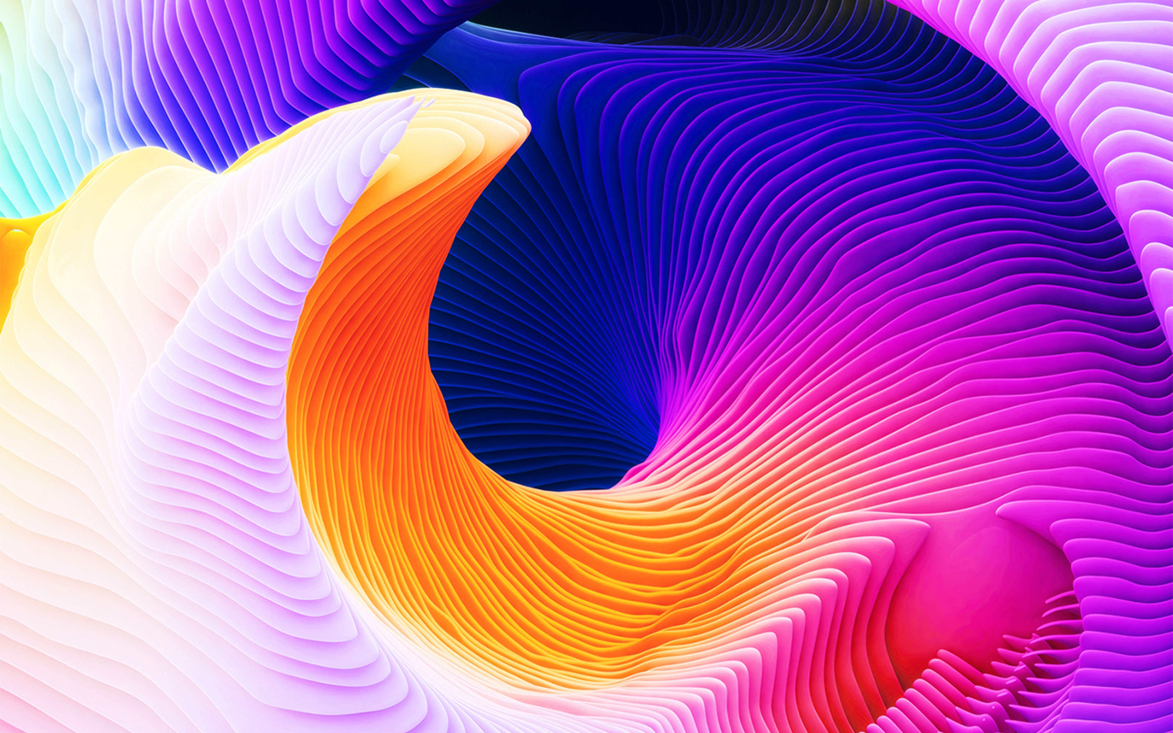 Спиральная цветная абстракция