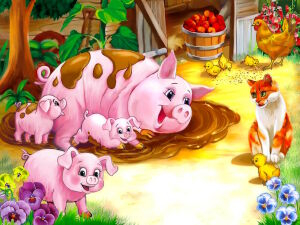 Свинья с поросятами