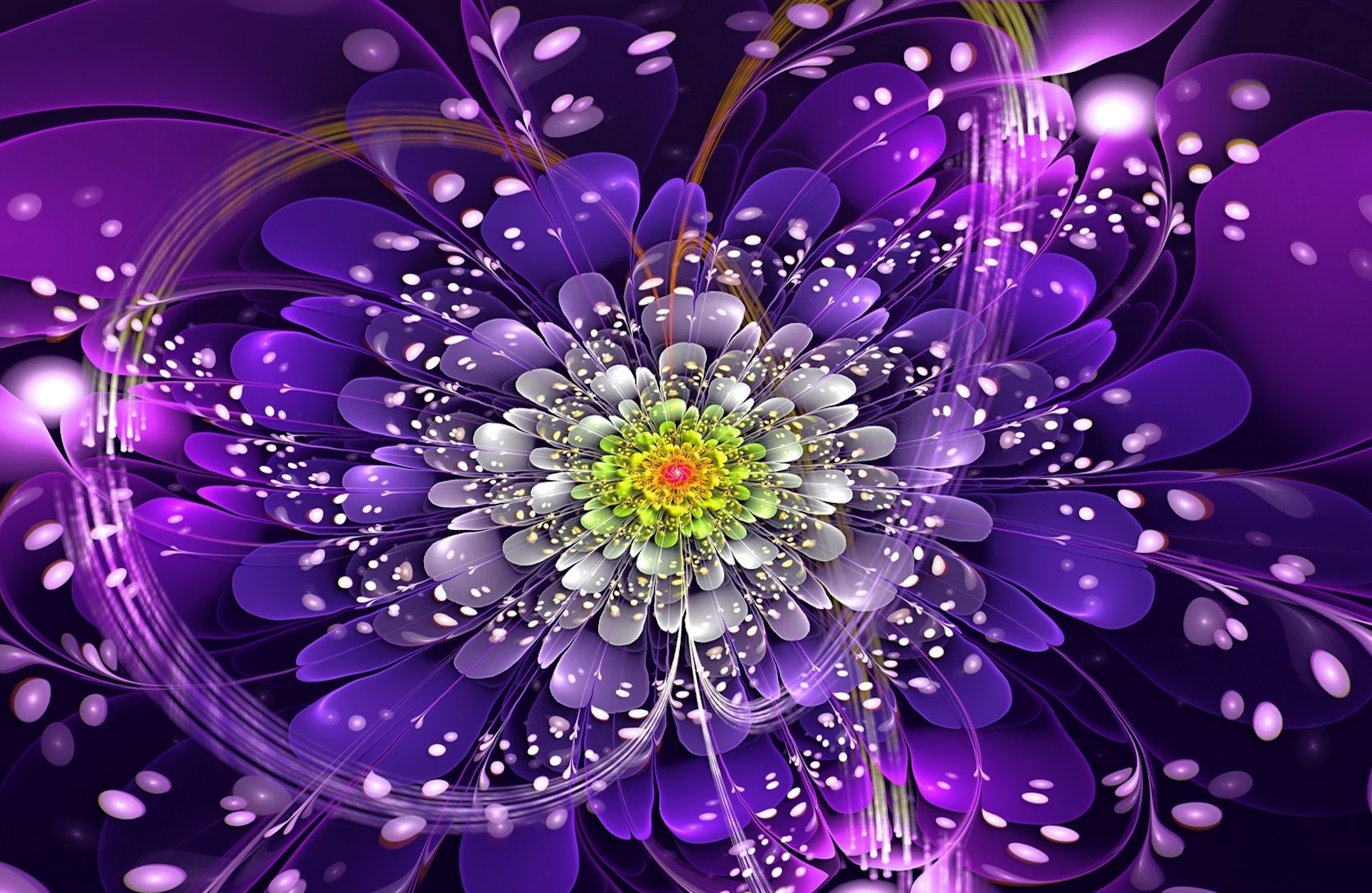 Фиолетовый абстрактный цветок