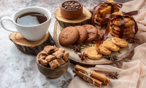 Кофе и разное печенье