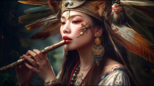 Кореянка с флейтой