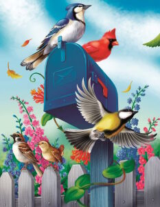 Весенние птицы и почтовый ящик