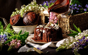 Шоколад и пирог