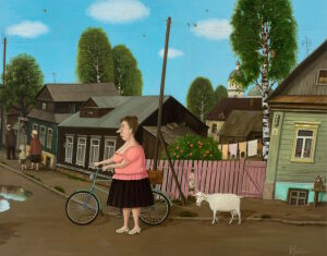 Коза на привязи