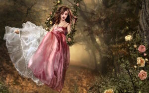 Девушка на качели