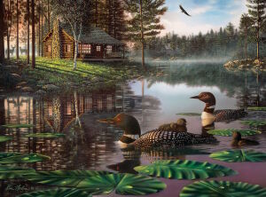 Озеро с утками