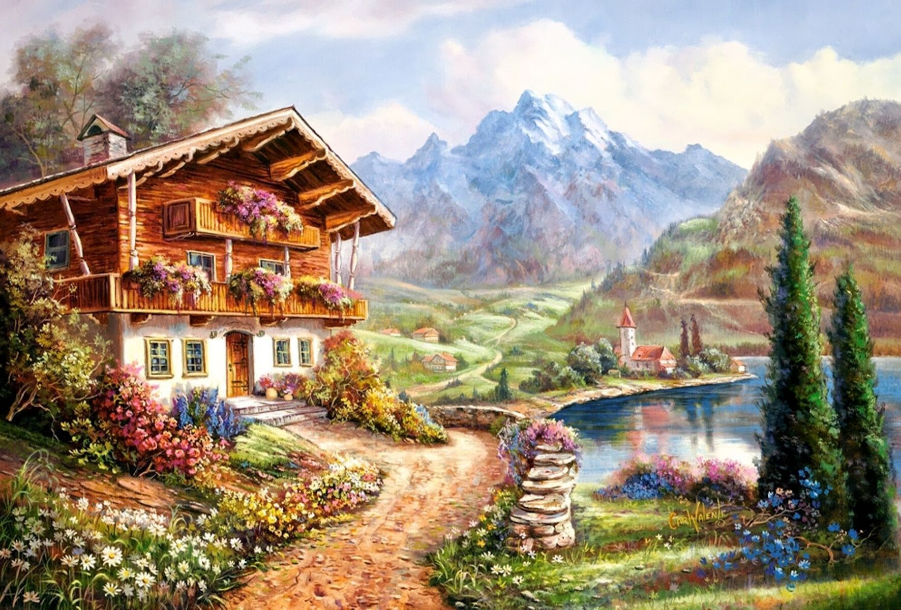 Сказочный дом в цветах