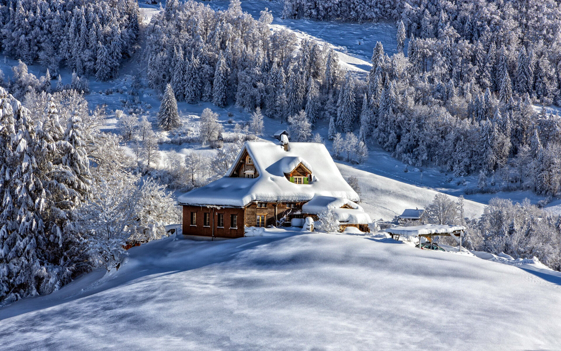 Дом под снегом