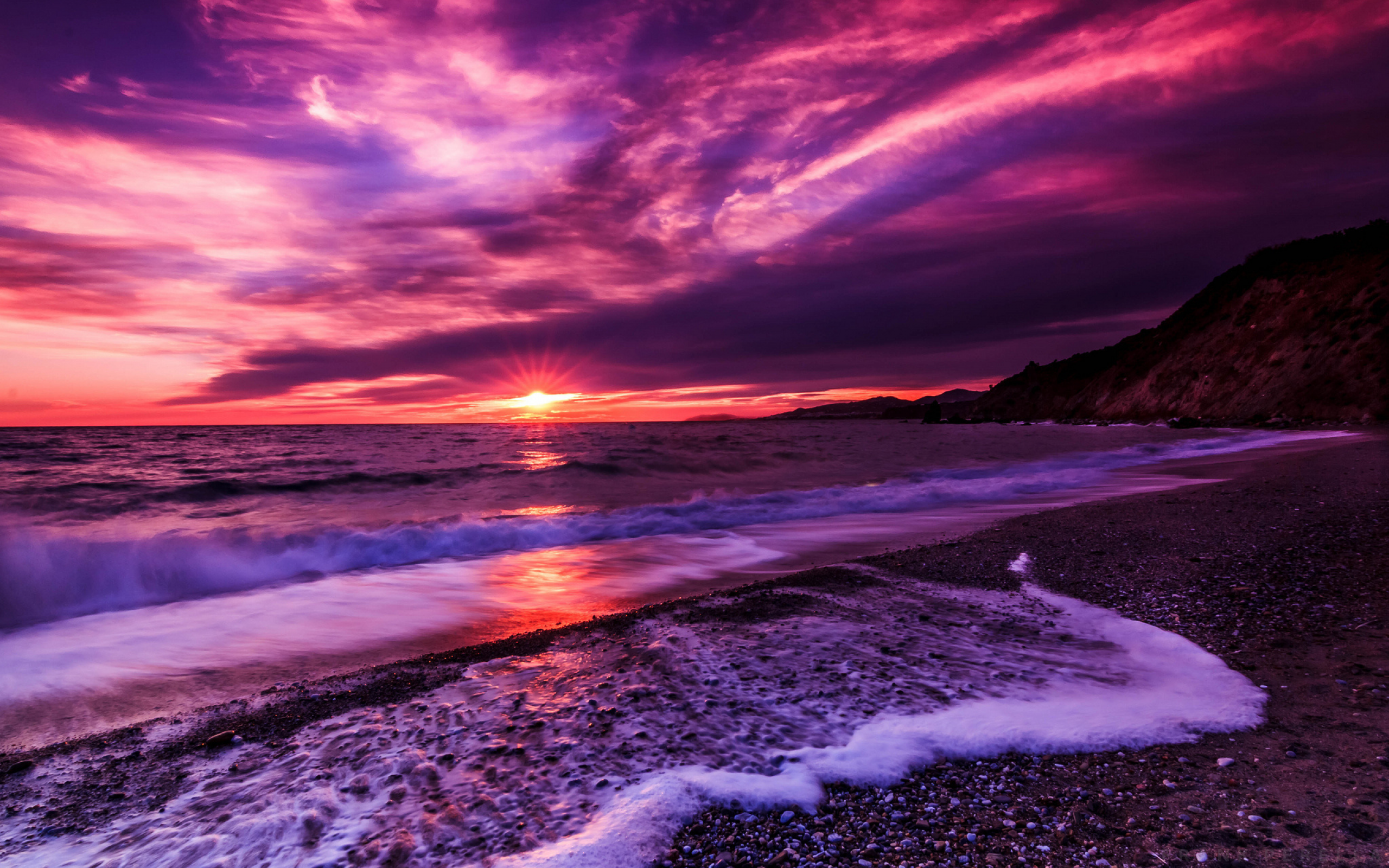 Красивенькие картинки. Пурпул Бич. Красивый закат. Закат на море. Красивые картинки.
