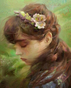 Девочка с цветами