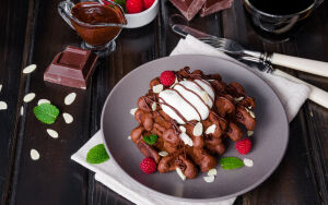 Вафли с шоколадом