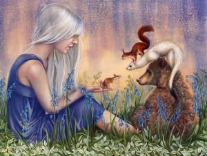 Девочка и животные