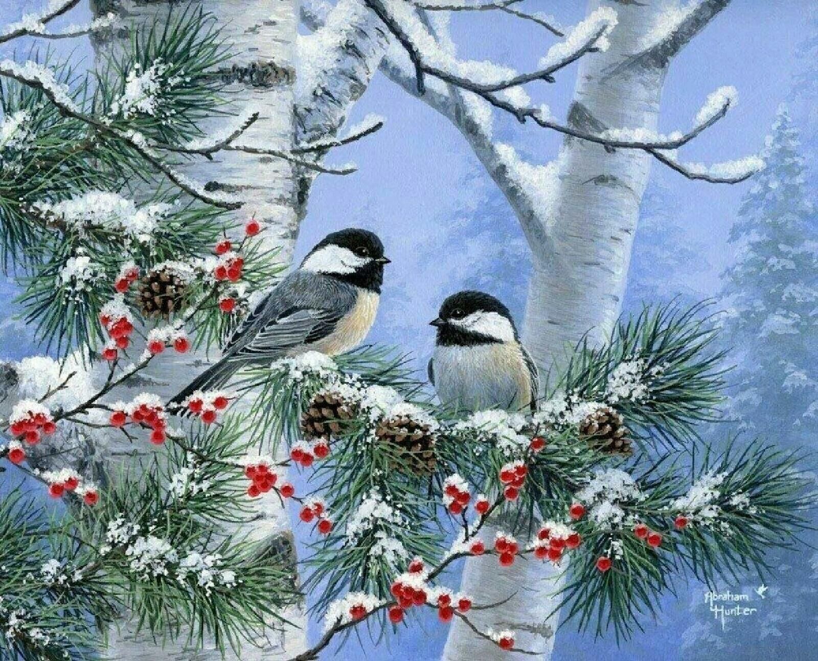 Лесные птицы зимой