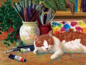 Кот художник