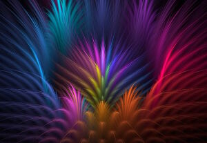 Яркая абстракция как перья