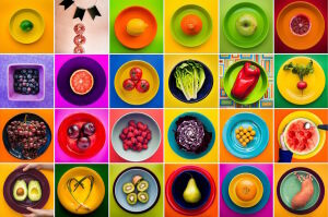 Коллаж с фруктами