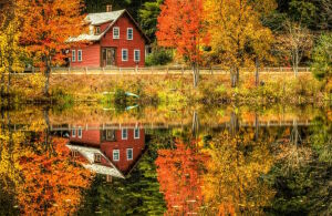 Домики осенью