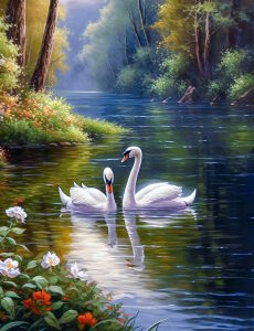 Нежные лебеди