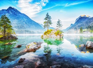 Осеннее утро на озере