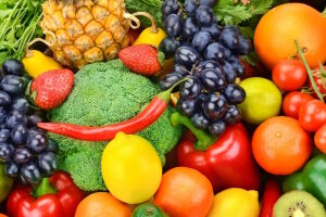 Виноград и овощи