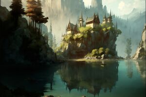 Домики на утесе