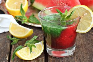 Лимонад, арбуз, мята, лимон